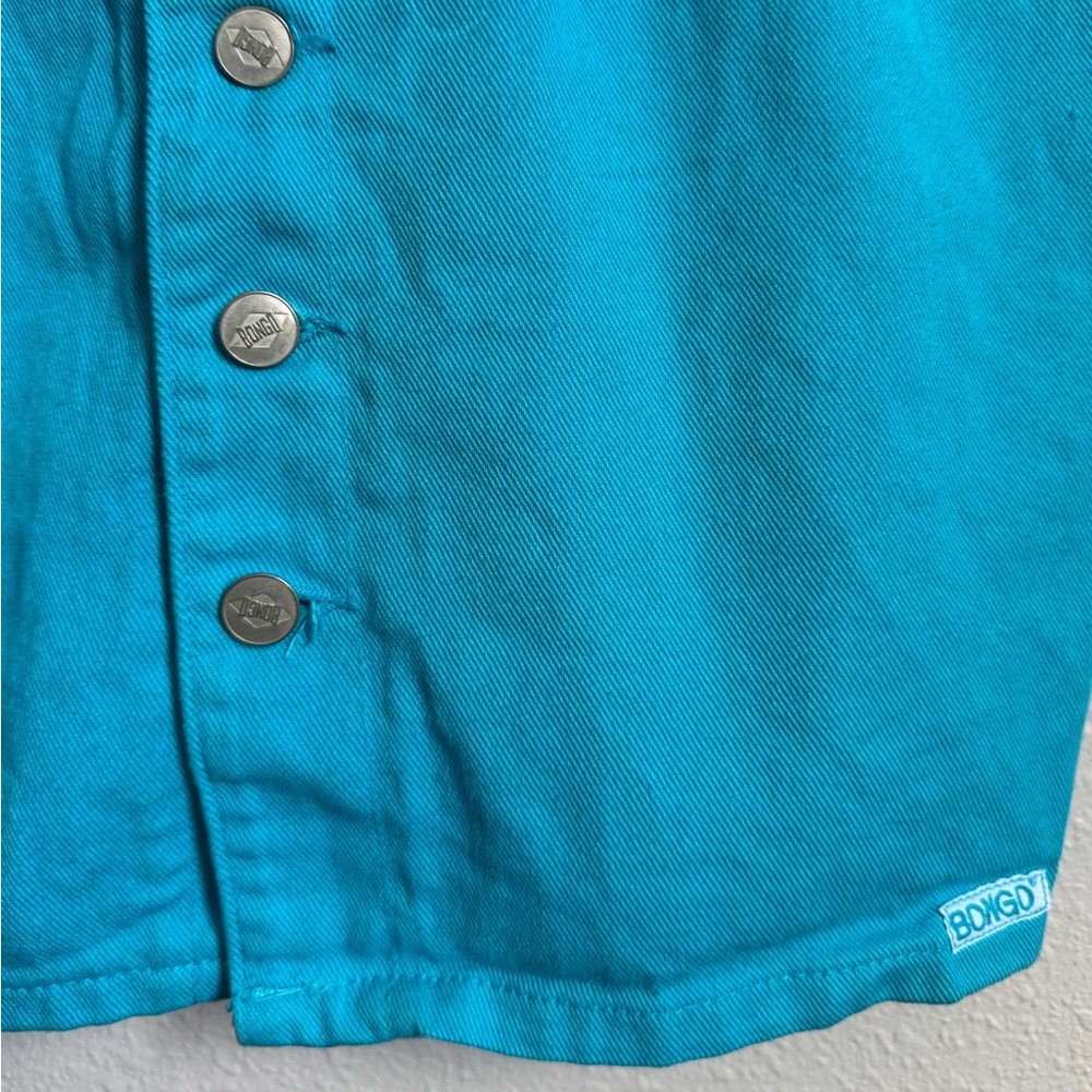 BONGO Y2K Vintage Mini denim dress - Teal - Sz 9 - Picture 4 of 8